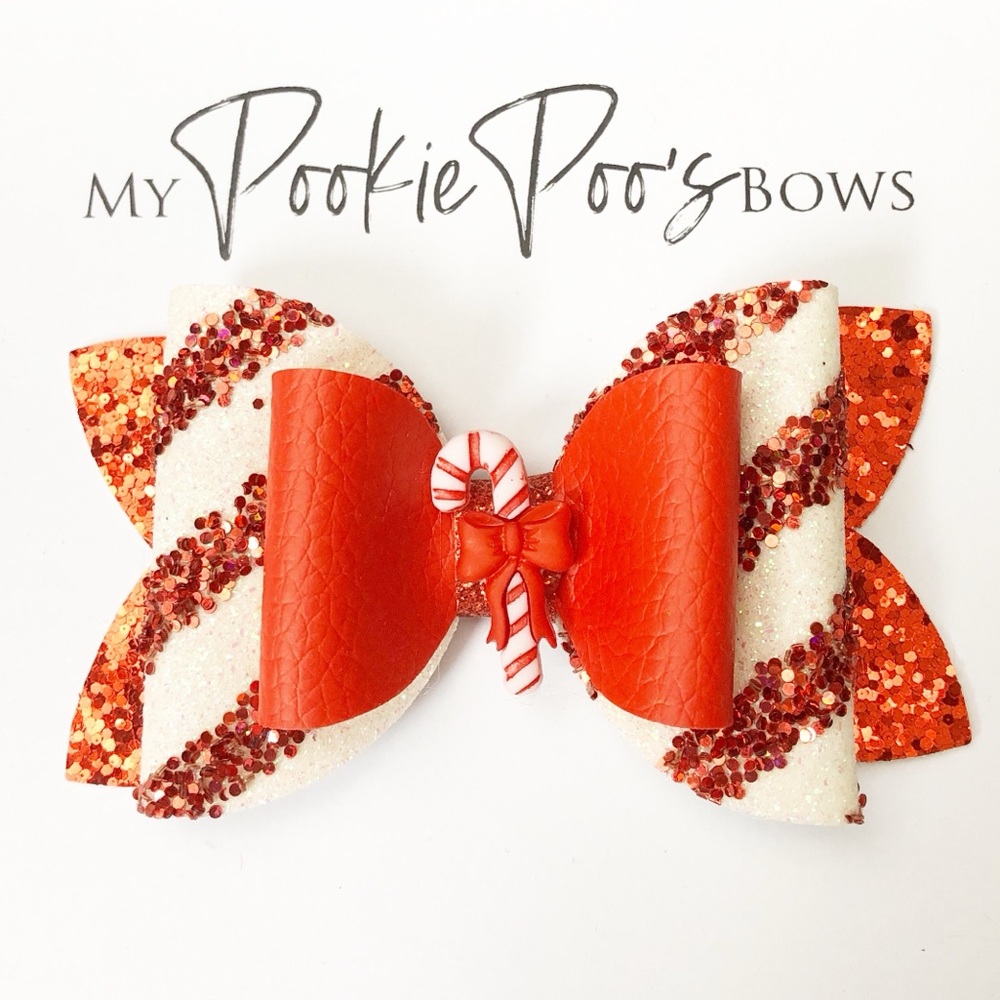 Candy Cane Double Diva Bow